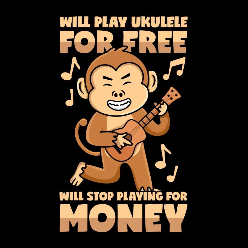 Monkey plays ukulele for free