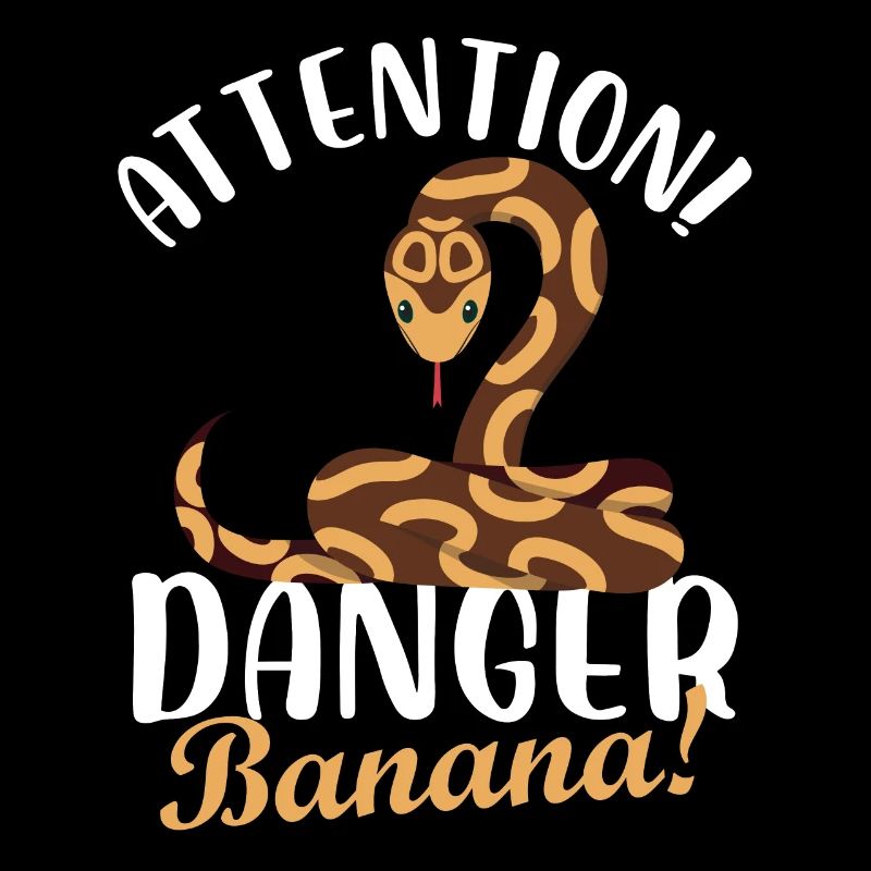 attention danger banane Design pour une blague de serpents