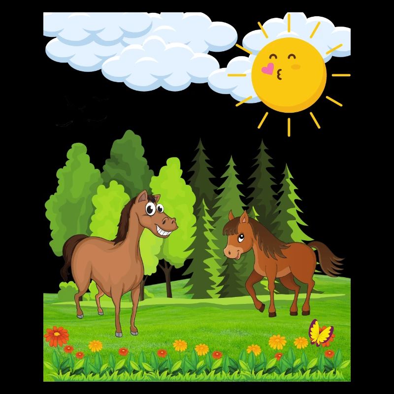 Conception de petits chevaux pour les enfants