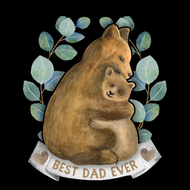 Dad-Vater Papa-Daddy Spruch mit Papa-Bear Best-Dad