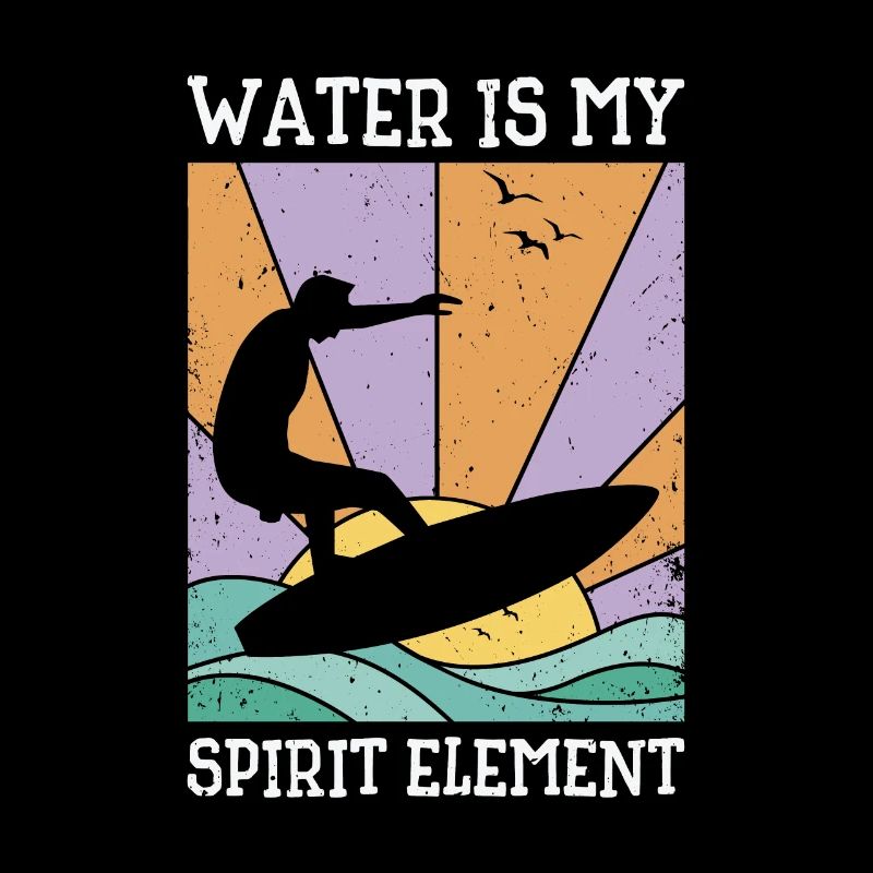 Vague d’eau Élément Ocean Surfer