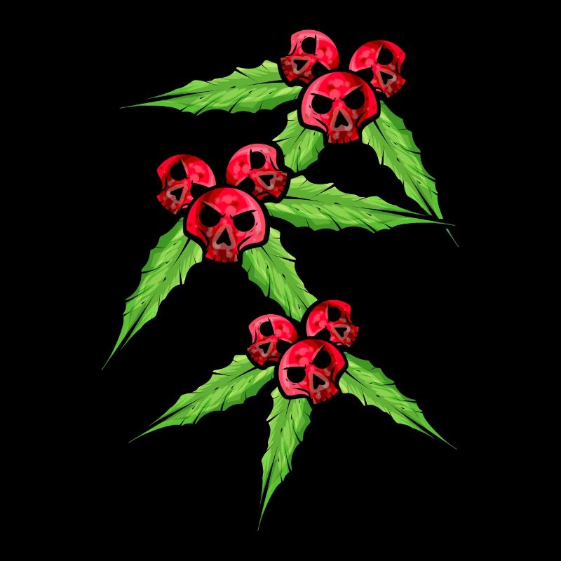 Mistletoe with Skull Mistleberrys For A Dark