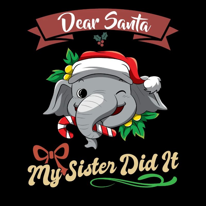 Dear Santa My Sister Did It Siblings Christmas