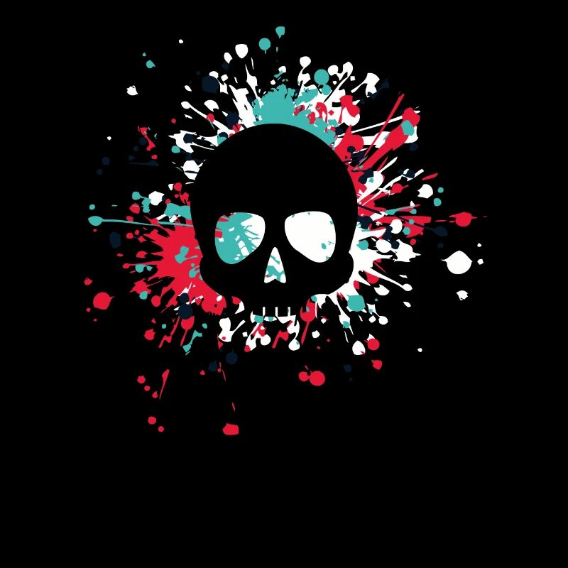 Éclaboussure de couleur de crâne d'Halloween