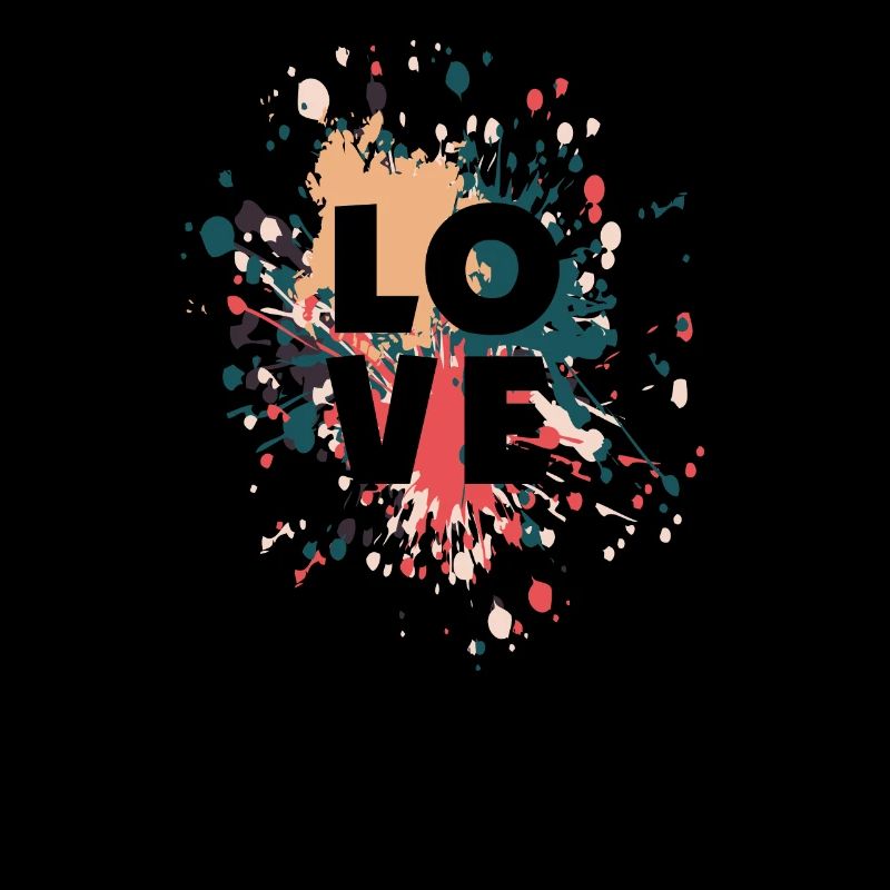 Éclaboussure de couleur d'amour