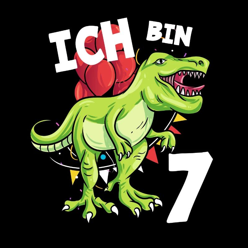 Ich bin 7 Jahre Dinosaurier 7. Geburtstag