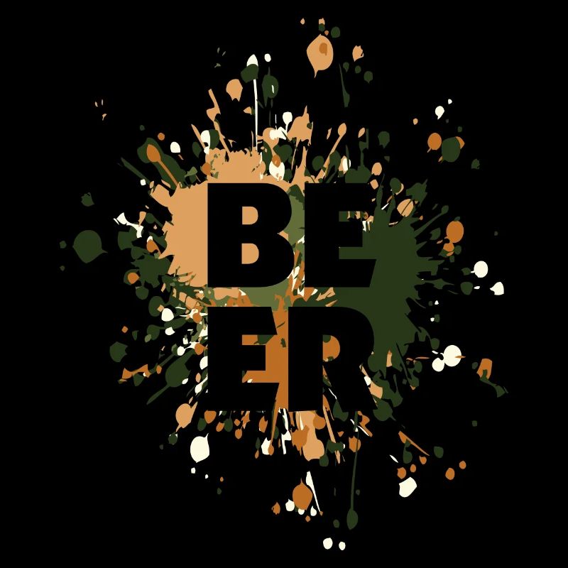Éclaboussure de couleur de lettre de bière