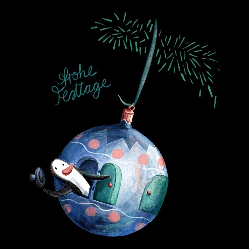 x-mas Kugel Weihnachtskugel Pinguin