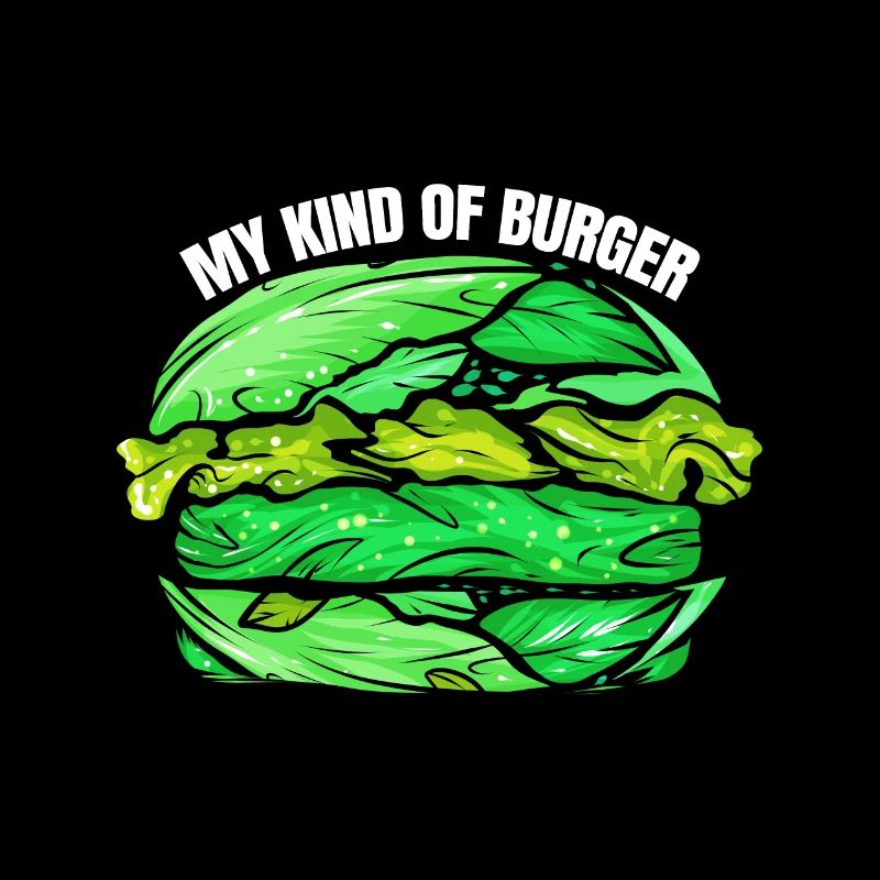 Burger végétarien, mon type de burger est vert et
