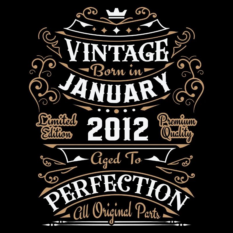 Vintage Janvier 2012, Rétro Cadeau D'anniversaire