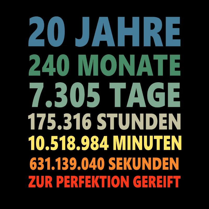 20. Geburtstag 20 Jahre 20ter Geburtstag