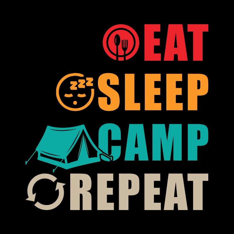 Manger Dormir Camp Répéter
