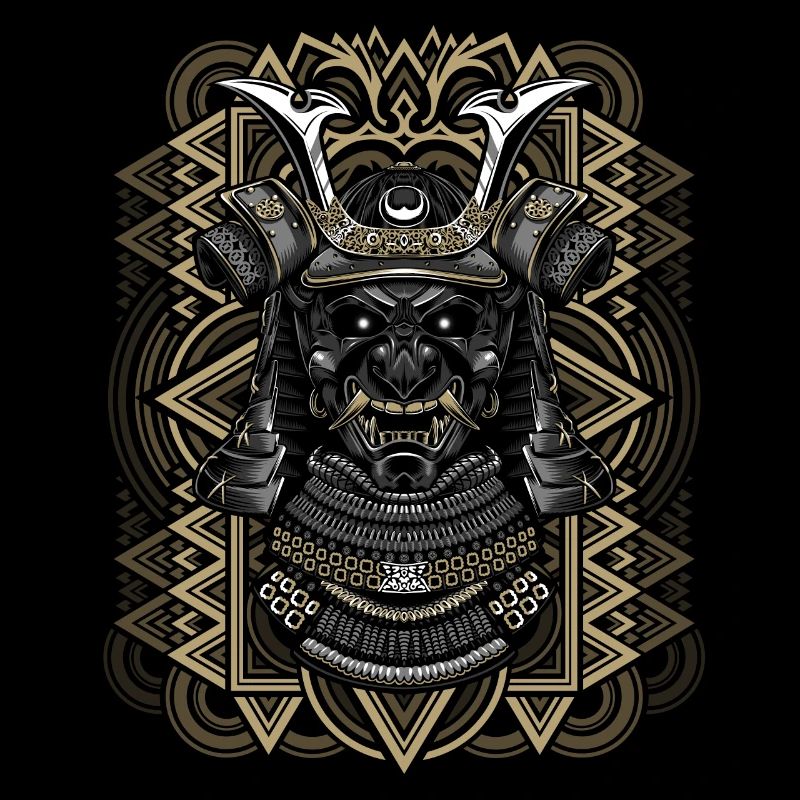 Golden samurai mask