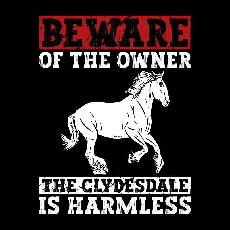 Clydesdale Reiter Pferd