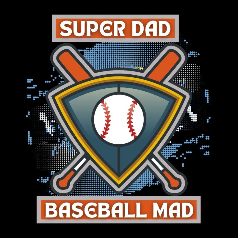 Baseball Dad, drôle de dicton, logo de baseball