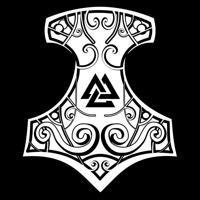 Thor's Hammer - Mjölnir with Valknut