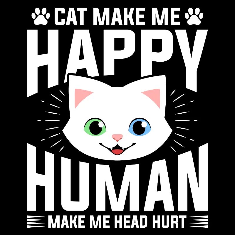 Cat makes me happy that man