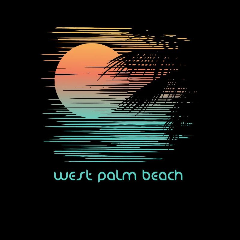 Artistic West Palm Beach Florida Palm Tree