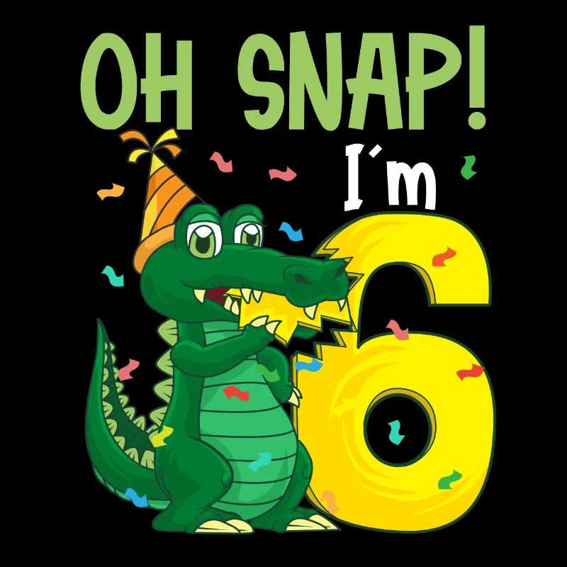 Oh Snap Ich bin 6 Krokodil 6. Geburtstag Alligator