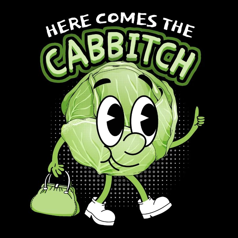 Cabbage, funny saying, Manga Cabbitch comic style