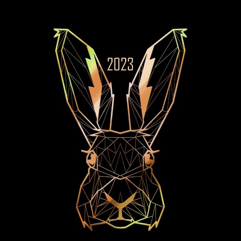 Polygone Rabbit For 2023 Happy Chinese New Year