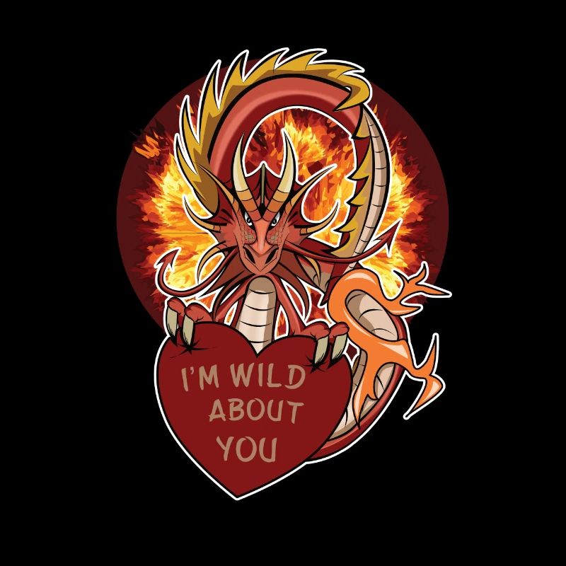 Drache wyvern dragon Valentinestag Herz Geschenk