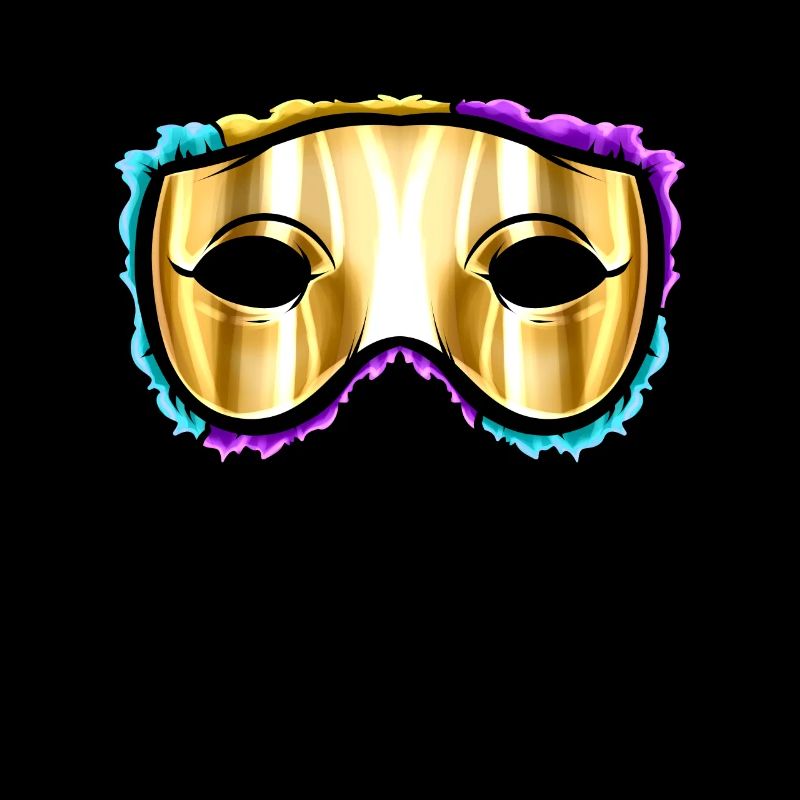 Masque jaune doré pour Mardi Gras