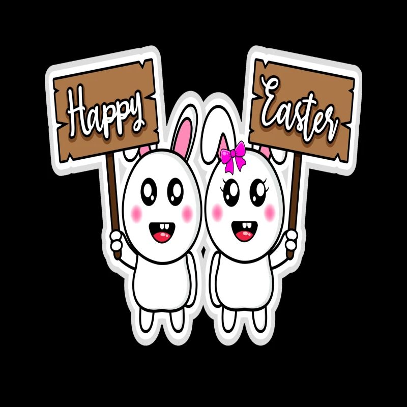 Joyeuses Pâques Joyeuses Pâques Mignons Lapins de Pâques Drôles