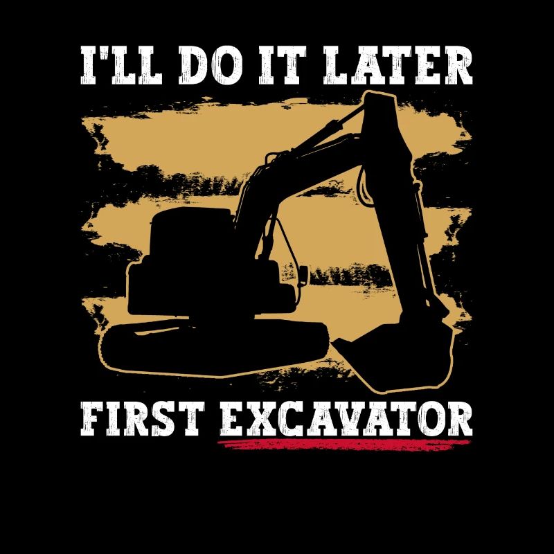 Baggerbau Baggerfahrer Bagger