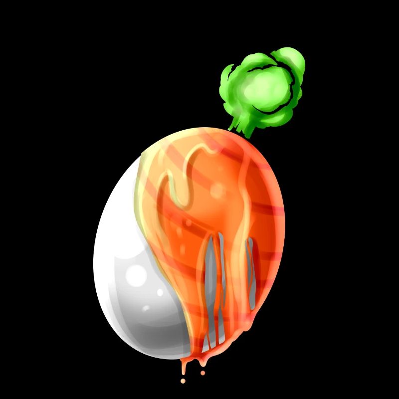 Easter Egg Painted As Carrot On Easter