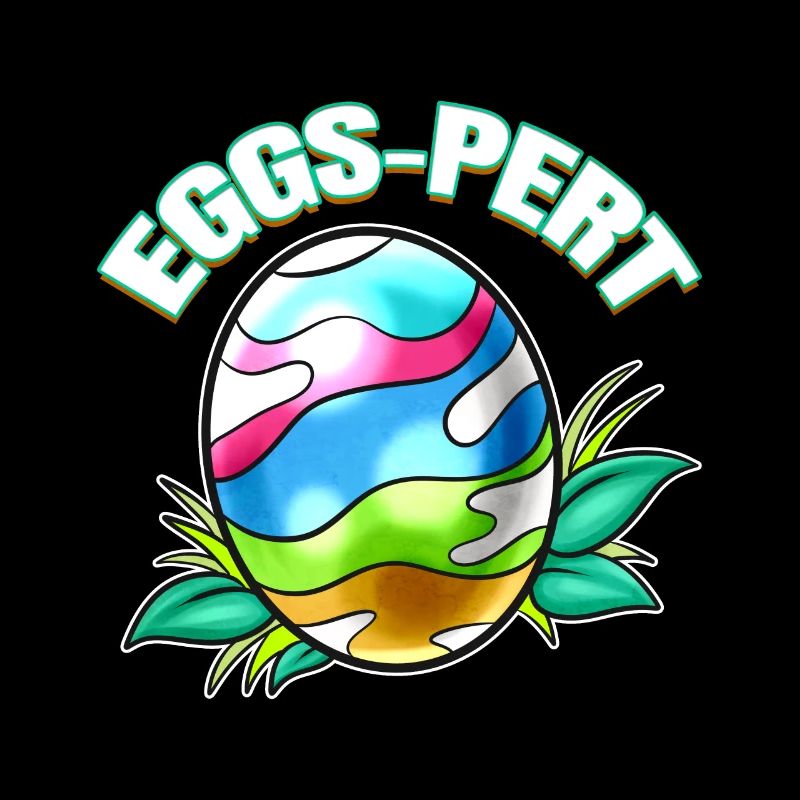 Funny Easter Egg With Lettering Eggs-pert On