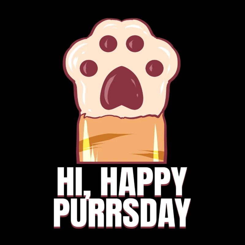 Greeting Cat Paw On Purrsday