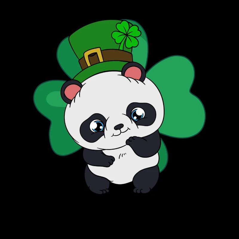 St. Patrick's Day Panda with St. Patrick's Hat