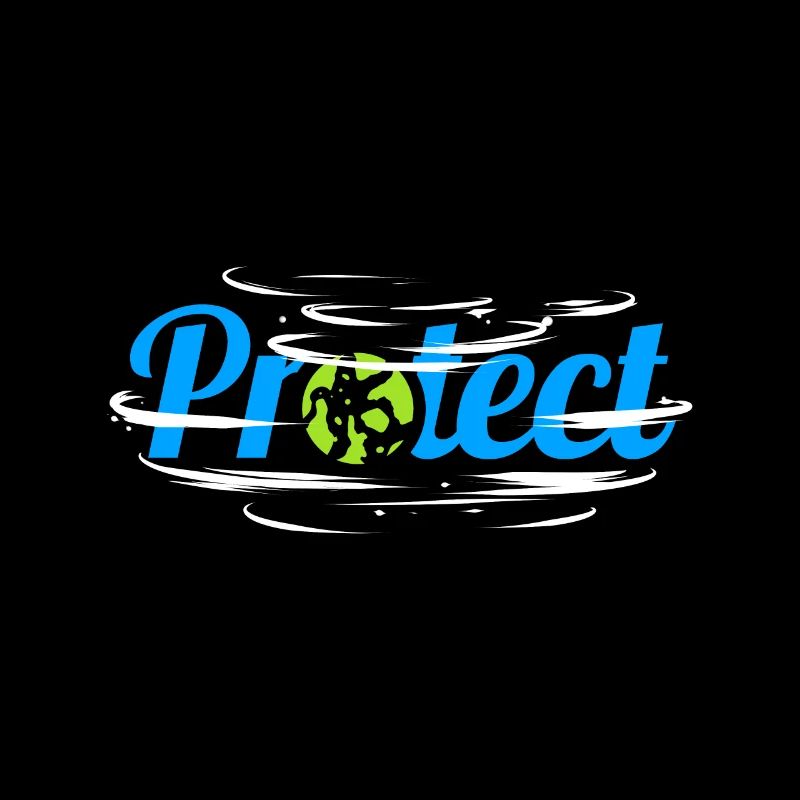 Logo Protégez la Terre avec des nuages pour le Jour de la Terre