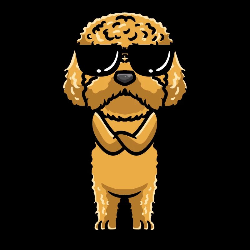 Kawaii Cockapoo Hund Mit Sonnenbrille Emoticon