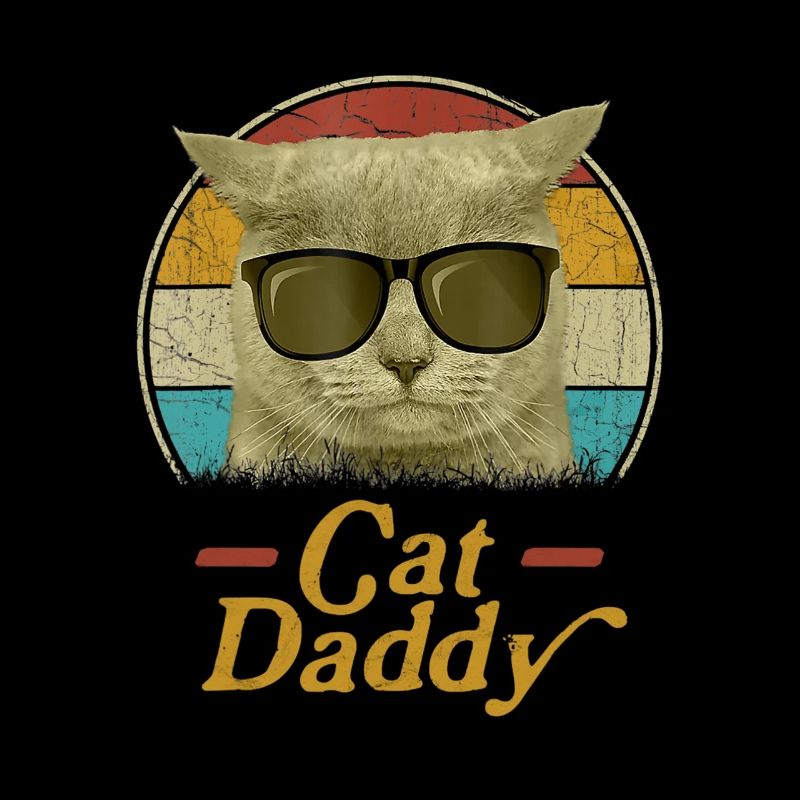 Retro Cat Daddy 80s 90S Stil Retro Katze Sonnenbrille