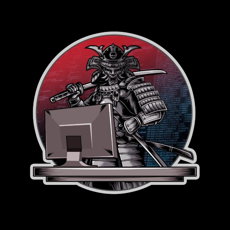 Programmierer Samurai - Warrior Computer - Entwickler