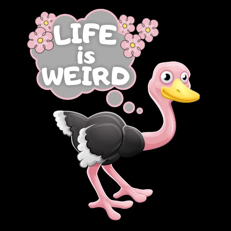 Ostrich, bird ostrich funny saying comic