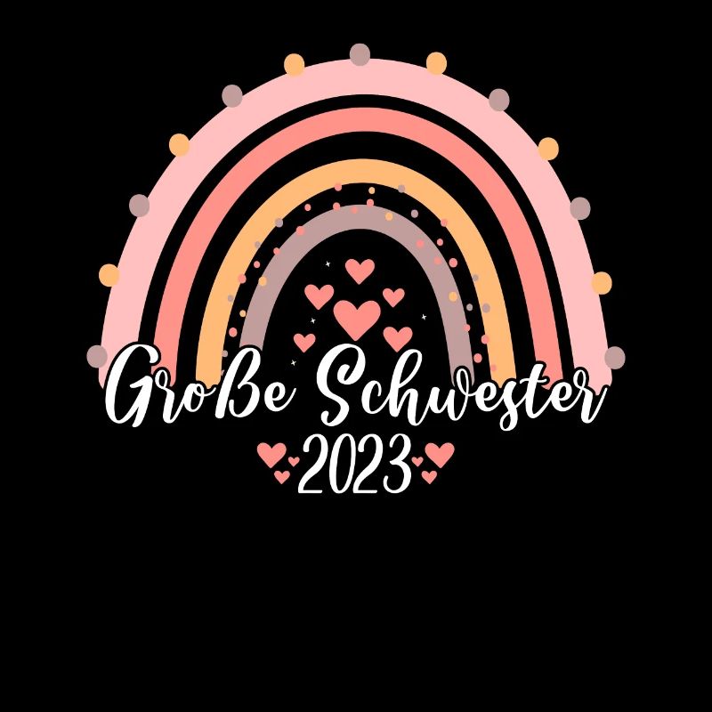 Große Schwester 2023 Boho Regenbogen Mädchen