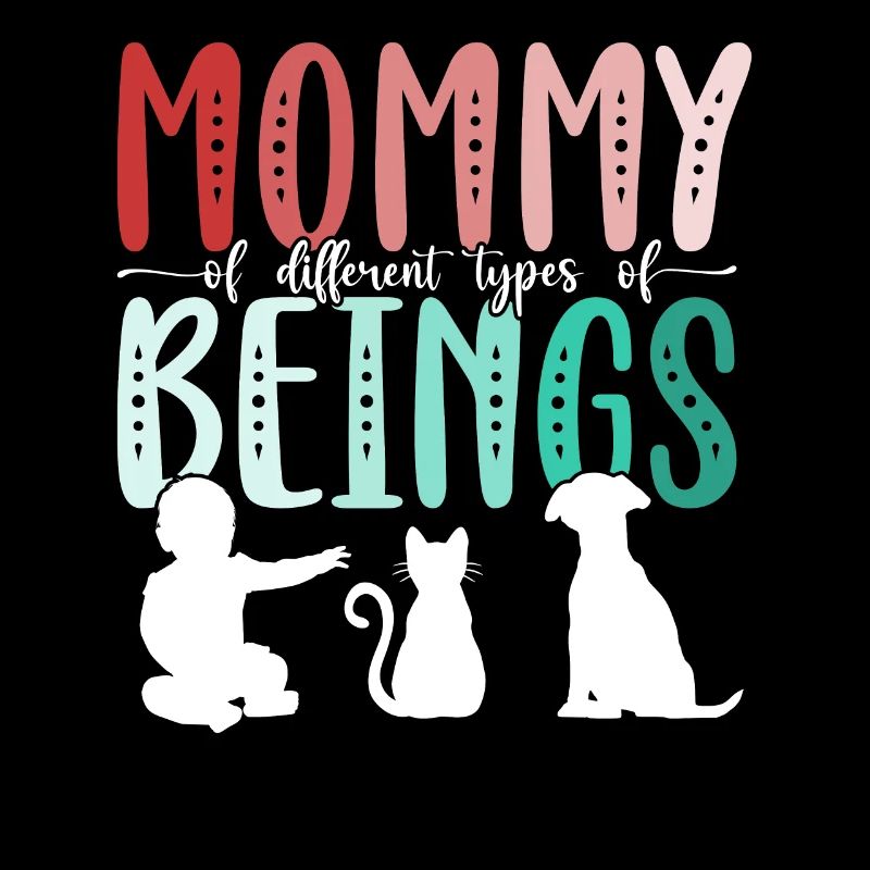 Maman De Différents Types De Fête Mère Chat Chien