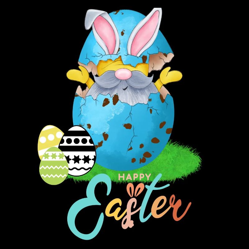 Funny Design Happy Easter with Gnom!