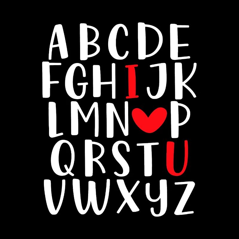 ABC Alphabet Ich liebe dich Englischlehrer