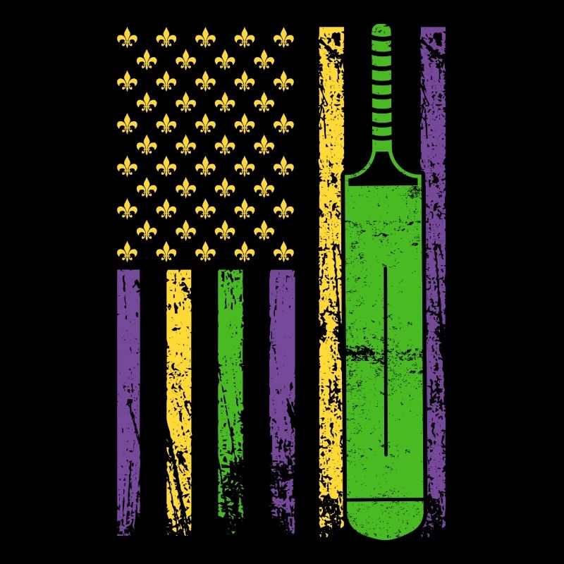 Batte de cricket drapeau sportif américain