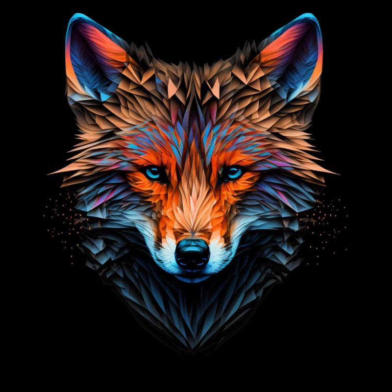 Fox Wild Animals Red Fox Colorful Gift Art Animal