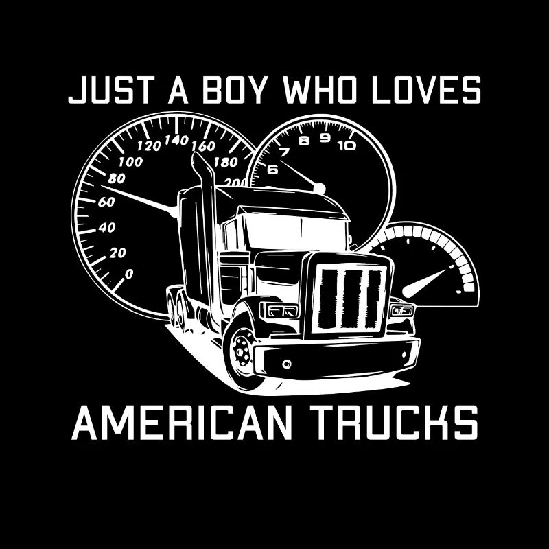 Just a boy who loves American trucks