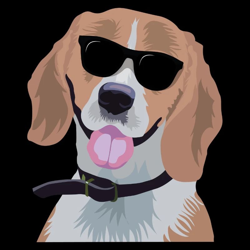 beagle wearing sunglasses
