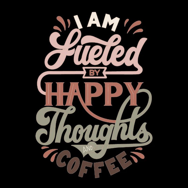 Pensées heureuses et café