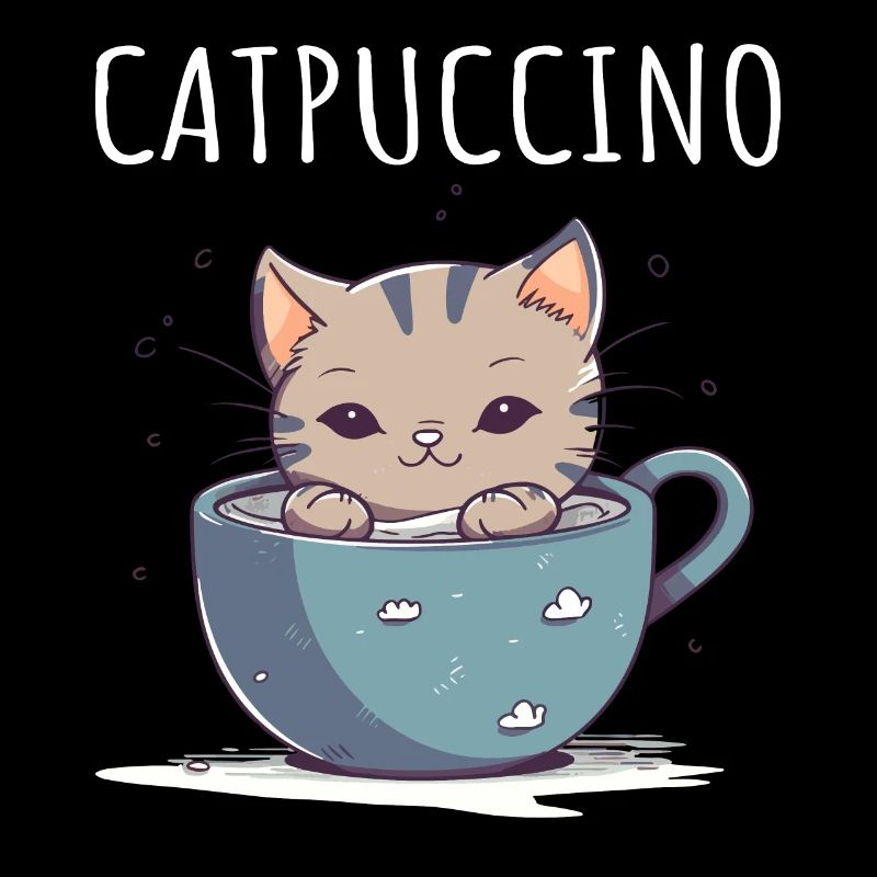 Catpuccino chat dans une tasse de café