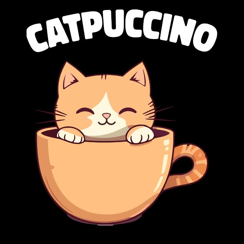 Catpuccino chat dans une tasse de café