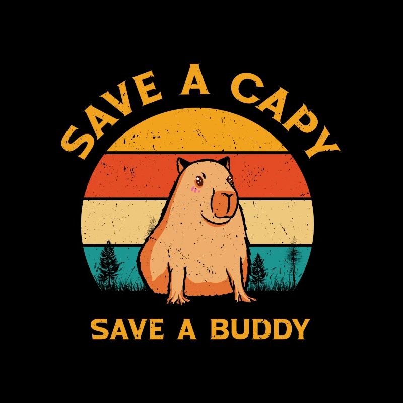 Welttierschutztag Capybara Tierschutz Retro